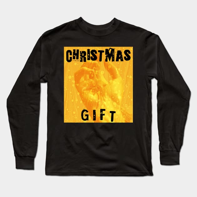 Christmas Present Long Sleeve T-Shirt by Inspired Saints